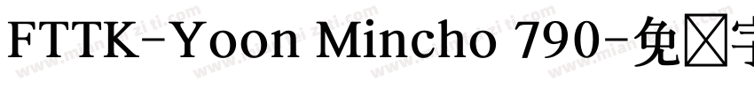 FTTK-Yoon Mincho 790字体转换